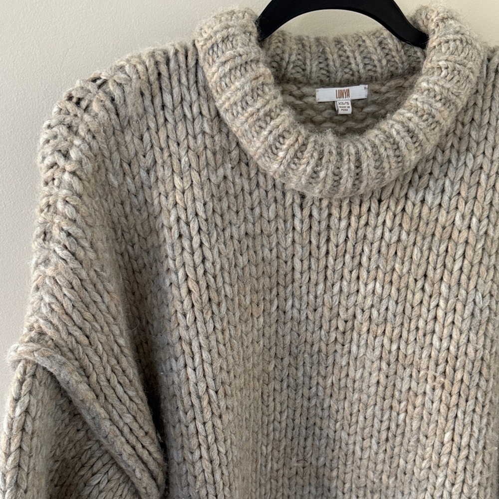 Lunya Lofty Wool Whip Stitch Pullover